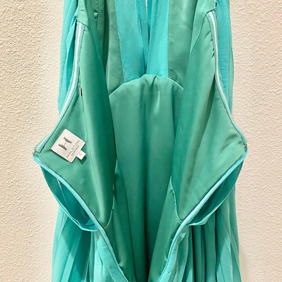 Halston Heritage Pleated Halter Dress - Picture 14 of 16